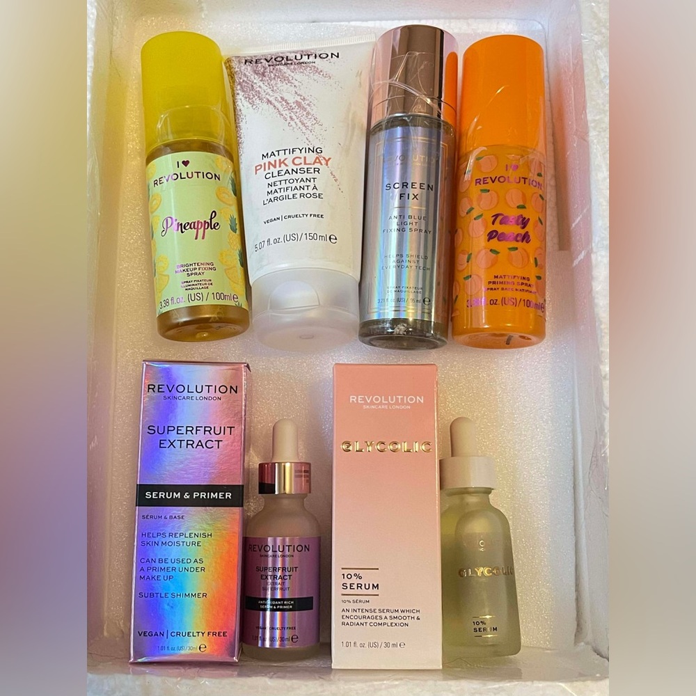 6 PC Revolution & NYX Serum, Setting Spray & Cleanser Skincare Collection Bundle - Picture 12 of 12